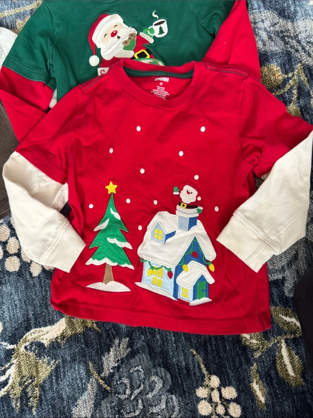 Gymboree Bundle of 4 Layered Christmas Holiday Shirts